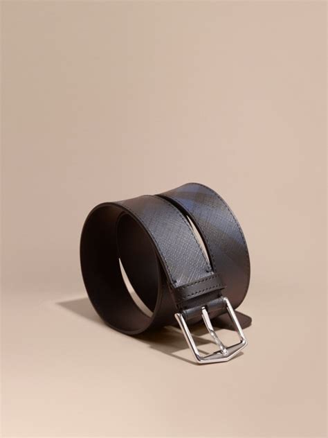 burberry leather trim london check belt|Men's Designer Belts .